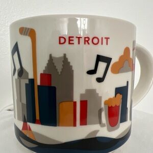 Starbucks 2016 You Are Here Series Detroit Michigan 14 oz. Coffee Mug